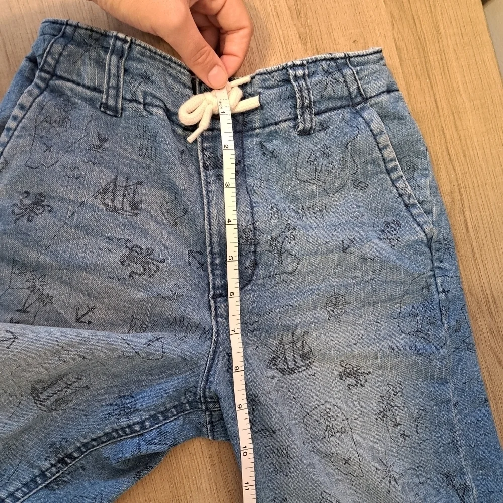 OshKosh Boys Pants Map Scene Size 8 Drawstring